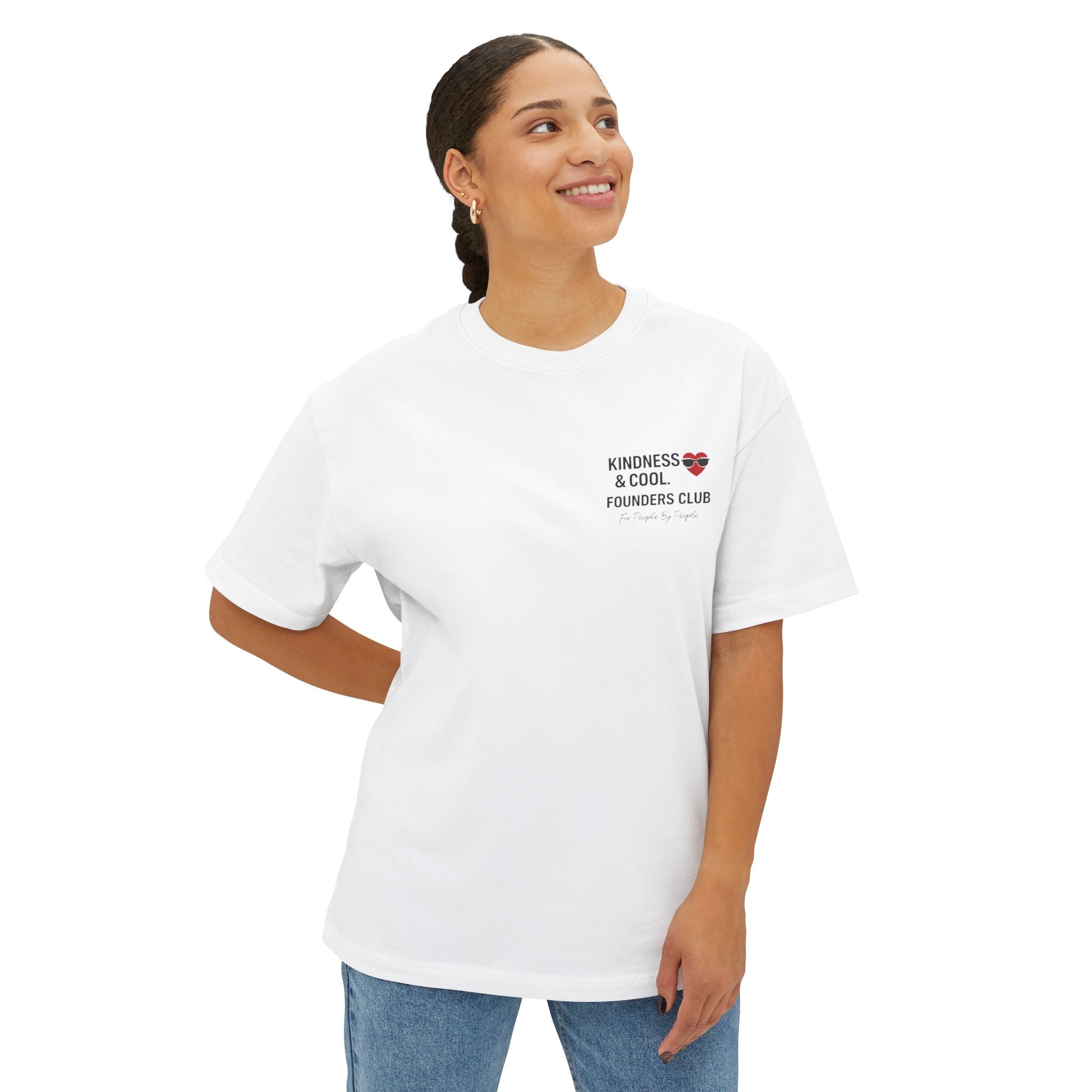 Kindness & Cool Founders Club tee | Graphic Shirt with Heart Logo